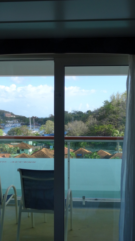 View from our stateroom in Castries